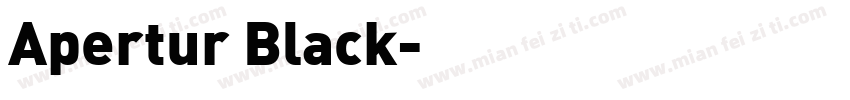 Apertur Black字体转换